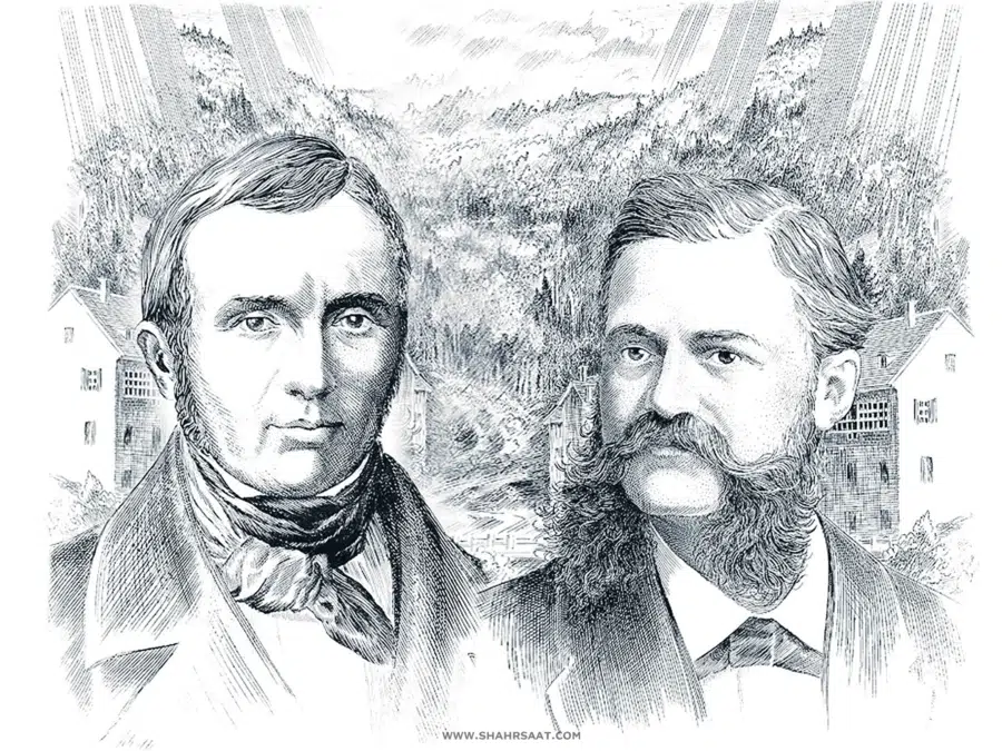 تاریخچه و بررسی جامع ساعت مچی لونژین - آگوست آگاسیز (سمت چپ تصویر) و ارنست فرانسیلون (سمت راست تصویر)